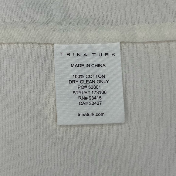 Trina Turk White Tunic Shirt Size S - Picture 7 of 7